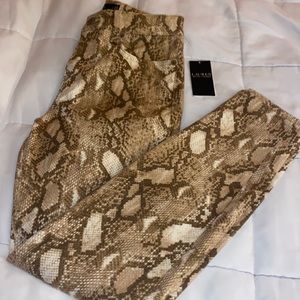 Lauren Ralph Lauren Print High-Rise Skinny Ankle Jeans in Cream Multi